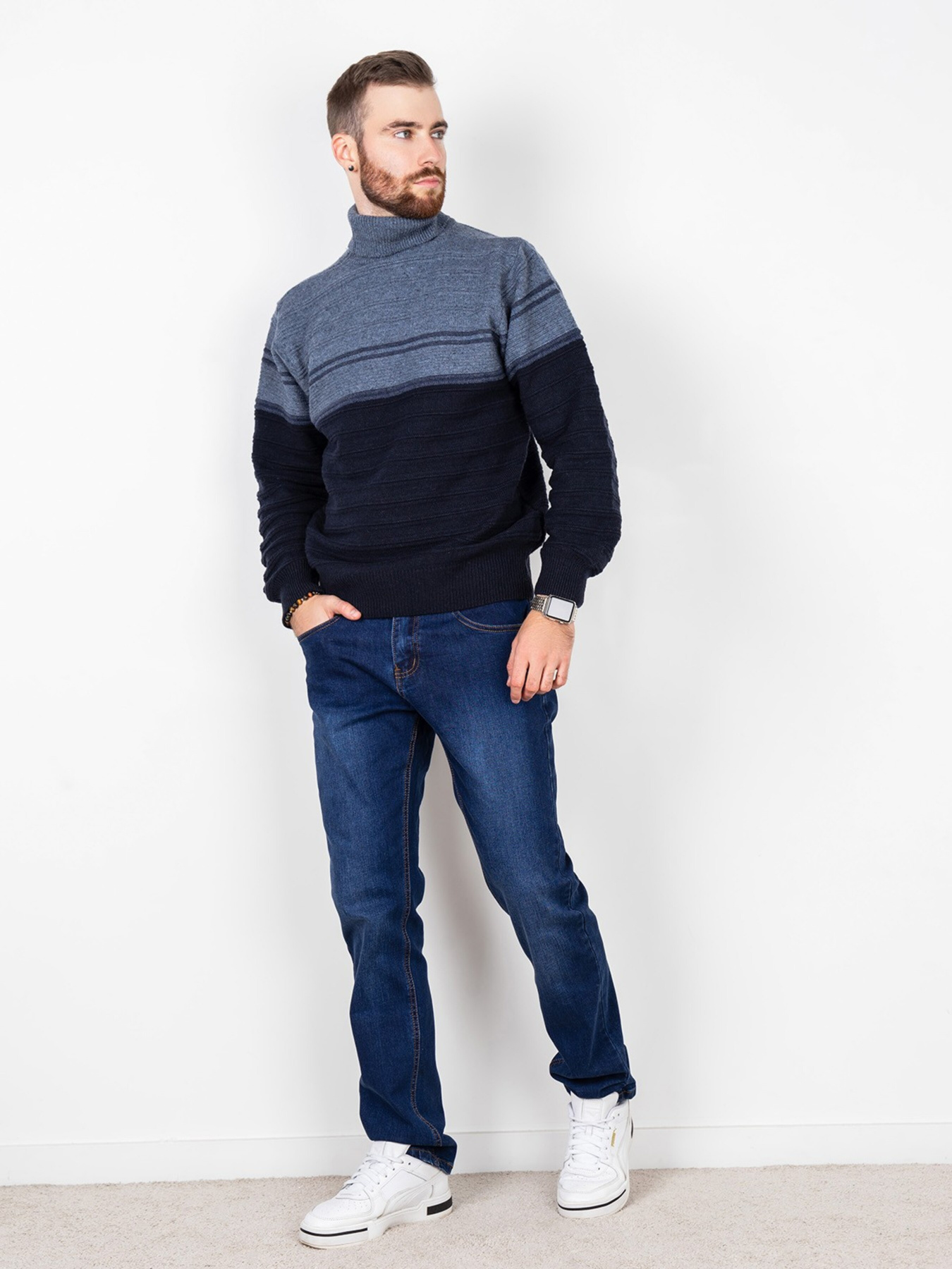 Светр ISSA Plus модель GN4-53_blue. Фото