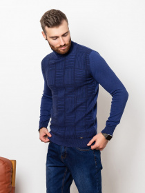 Водолазка ISSA Plus модель GN4-59_blue. Водолазка ISSA Plus модель GN4-59_blue. Фото