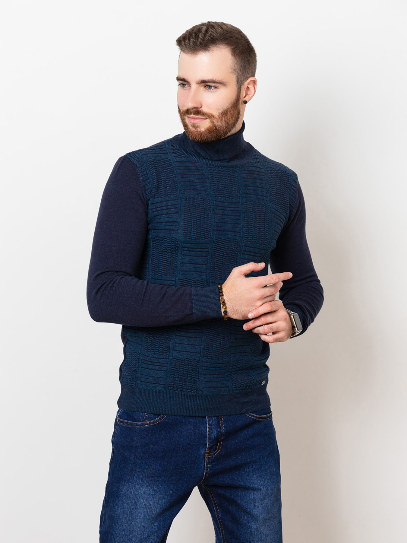 Водолазка ISSA Plus модель GN4-59_darkblue. Фото