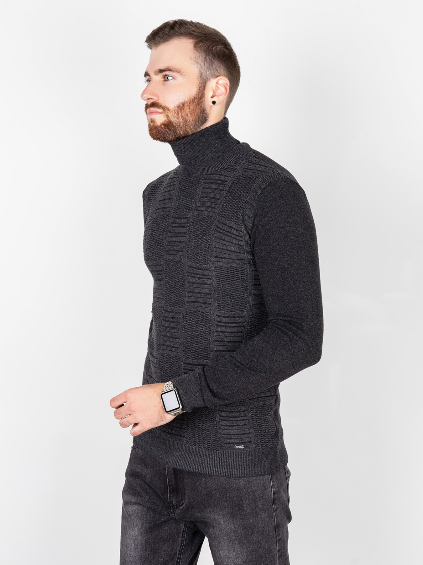 Водолазка ISSA Plus модель GN4-59_black. Водолазка ISSA Plus модель GN4-59_black. Фото