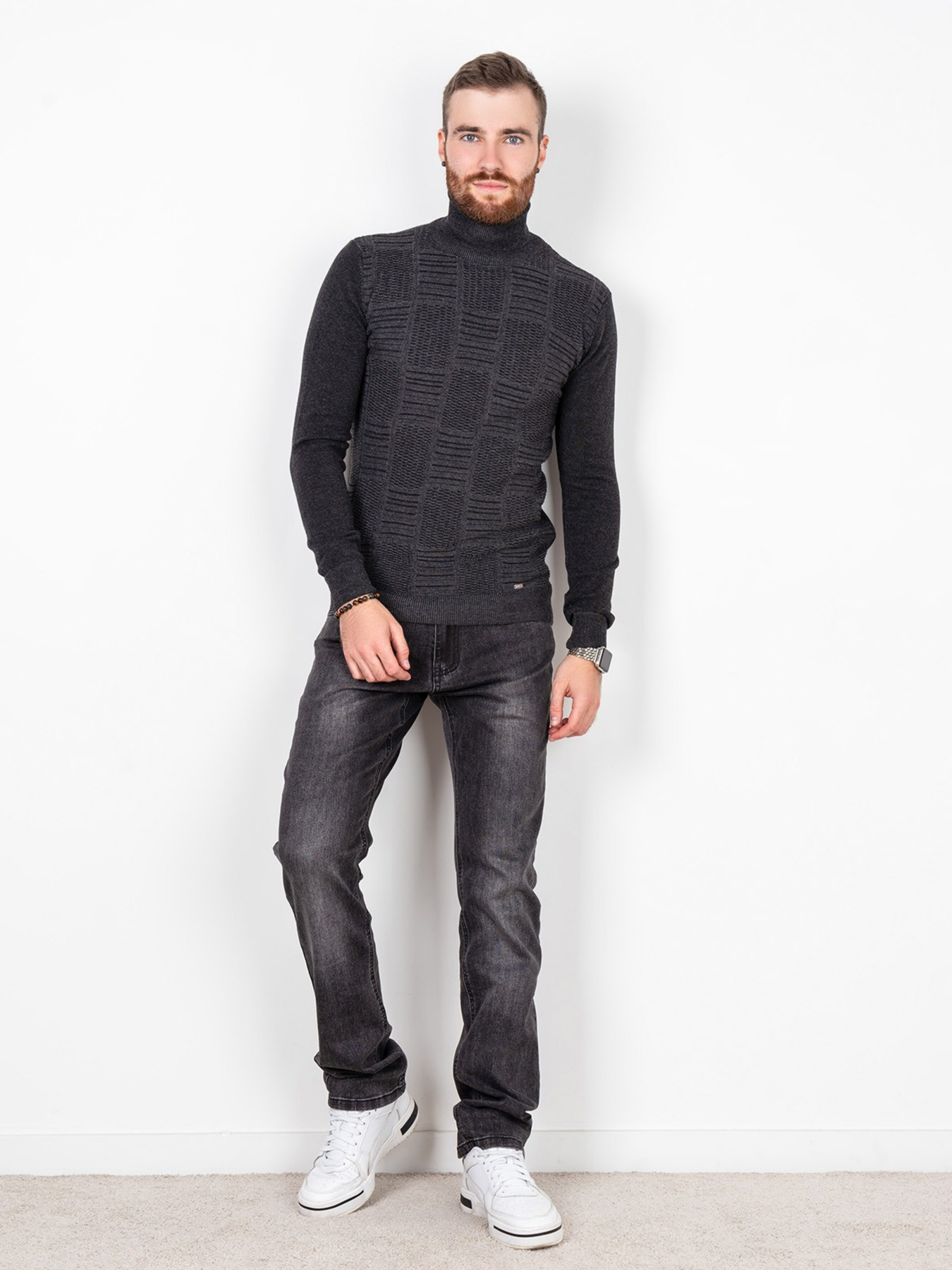 Водолазка ISSA Plus модель GN4-59_black. Водолазка ISSA Plus модель GN4-59_black. Фото