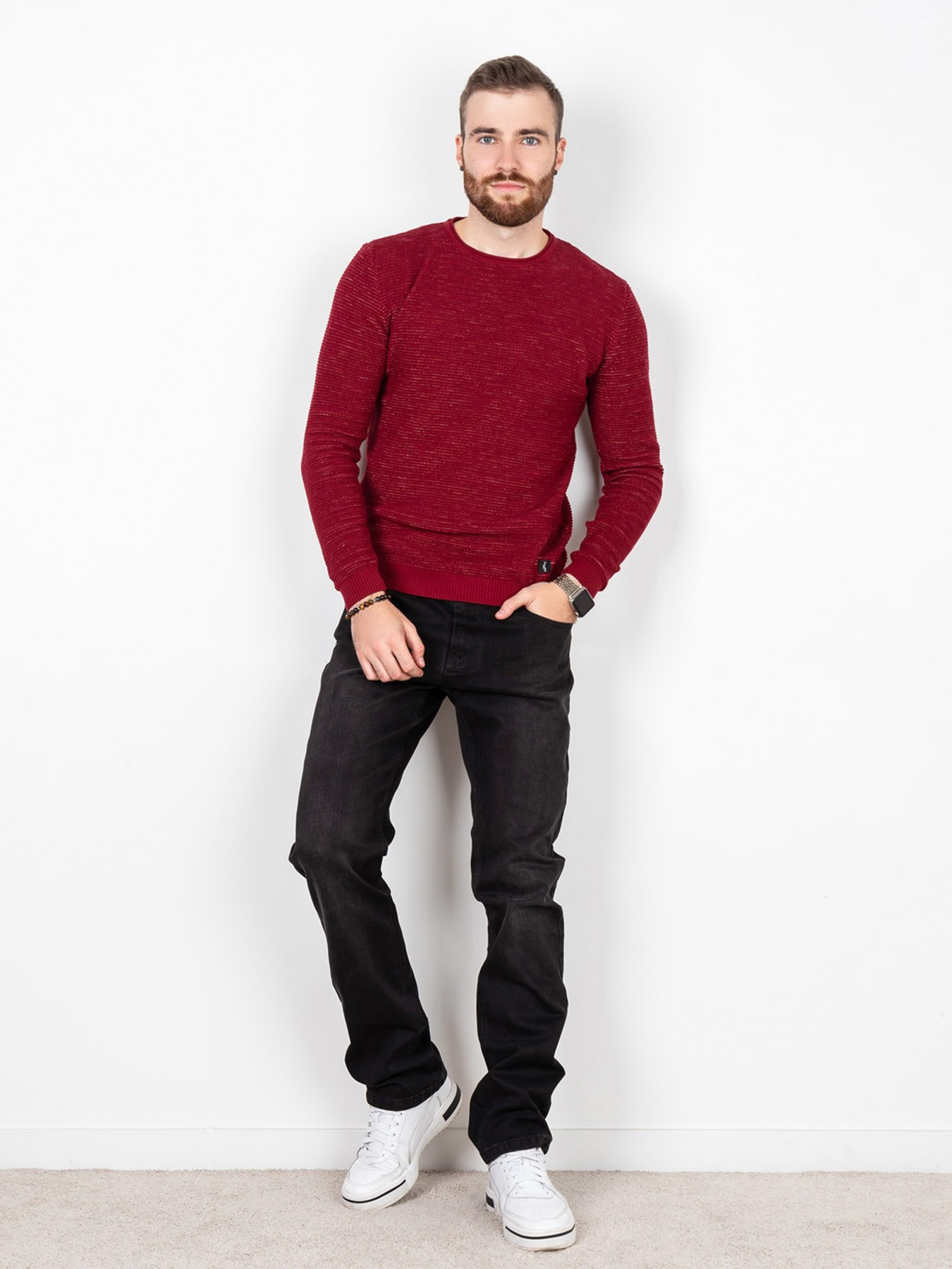 Джемпер ISSA Plus модель GN4-60_red. Фото