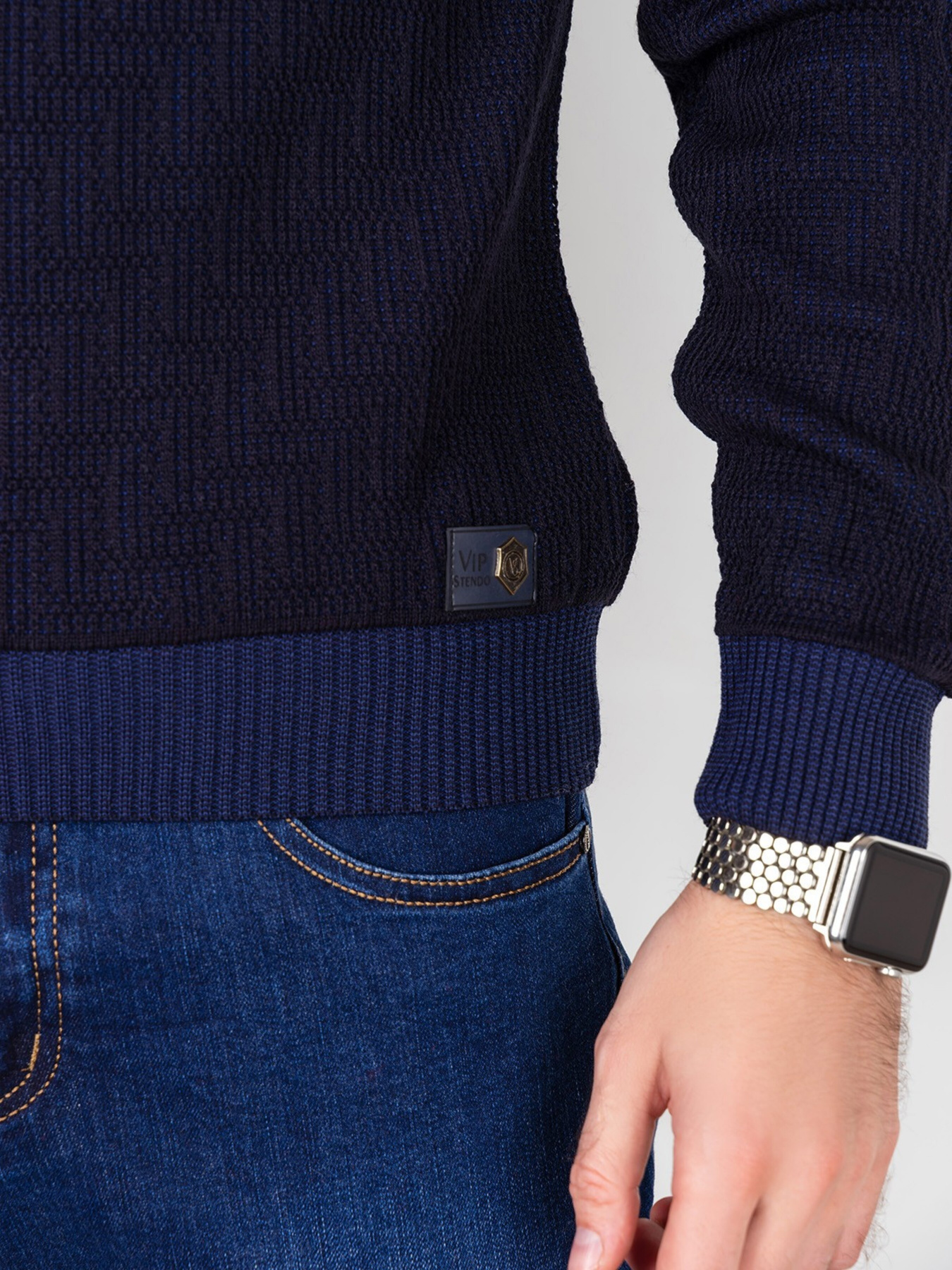 Джемпер ISSA Plus модель GN4-65_darkblue. Фото