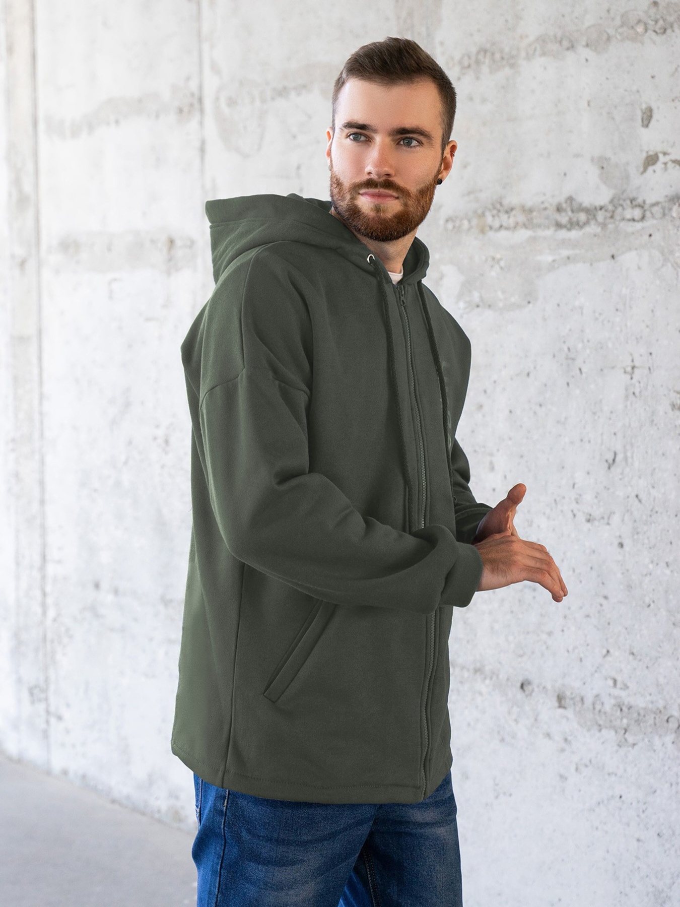 Кофта спортивная ISSA Plus модель GN-465_khaki. Фото