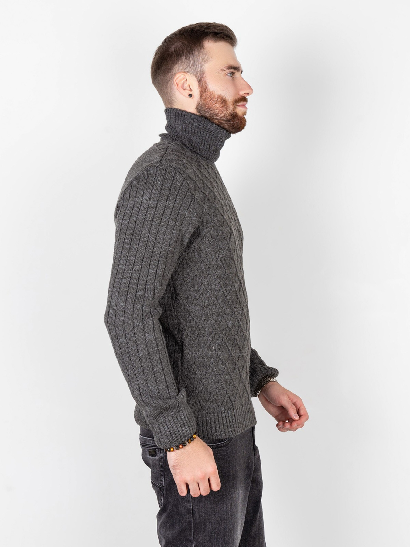 Свитер ISSA Plus модель GN4-66_grey. Фото