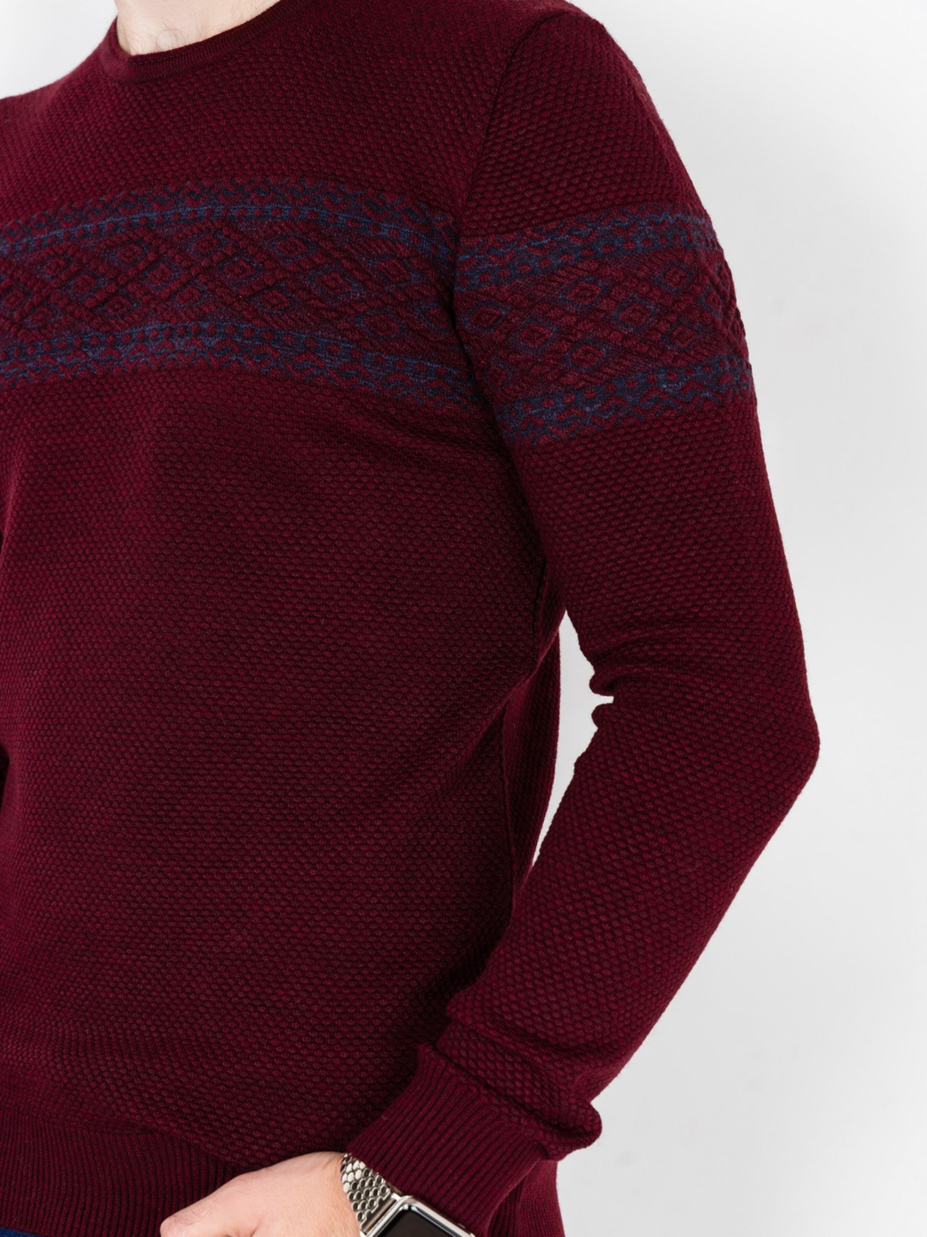 Джемпер ISSA Plus модель GN4-75_burgundy. Джемпер ISSA Plus модель GN4-75_burgundy. Фото