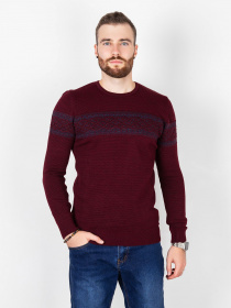 Джемпер ISSA Plus модель GN4-75_burgundy. Джемпер ISSA Plus модель GN4-75_burgundy. Фото