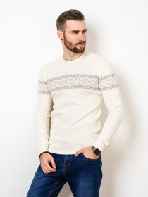 Джемпер ISSA Plus модель GN4-75_milky. Джемпер ISSA Plus модель GN4-75_milky. Фото