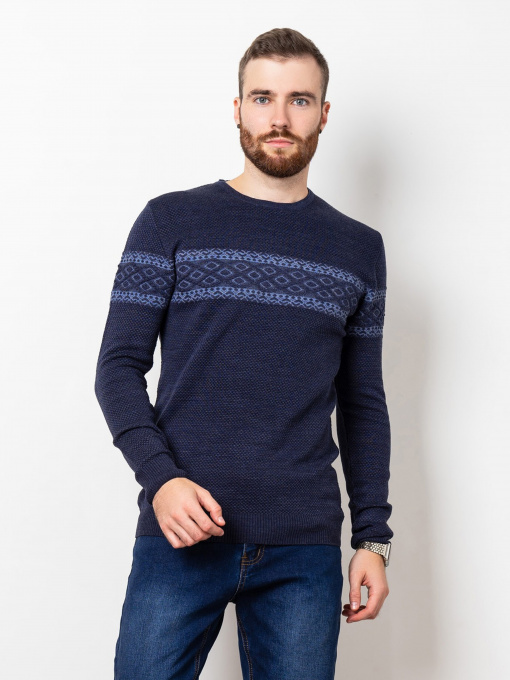 Джемпер ISSA Plus модель GN4-75_darkblue. Фото