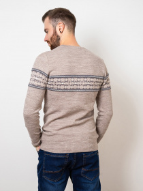 Джемпер ISSA Plus модель GN4-76_beige. Джемпер ISSA Plus модель GN4-76_beige. Фото