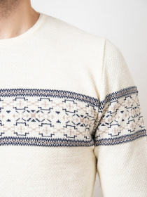 Джемпер ISSA Plus модель GN4-76_milky. Фото