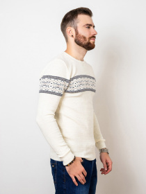 Джемпер ISSA Plus модель GN4-76_milky. Фото