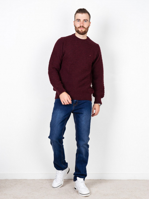Джемпер ISSA Plus модель GN4-78_burgundy. Фото