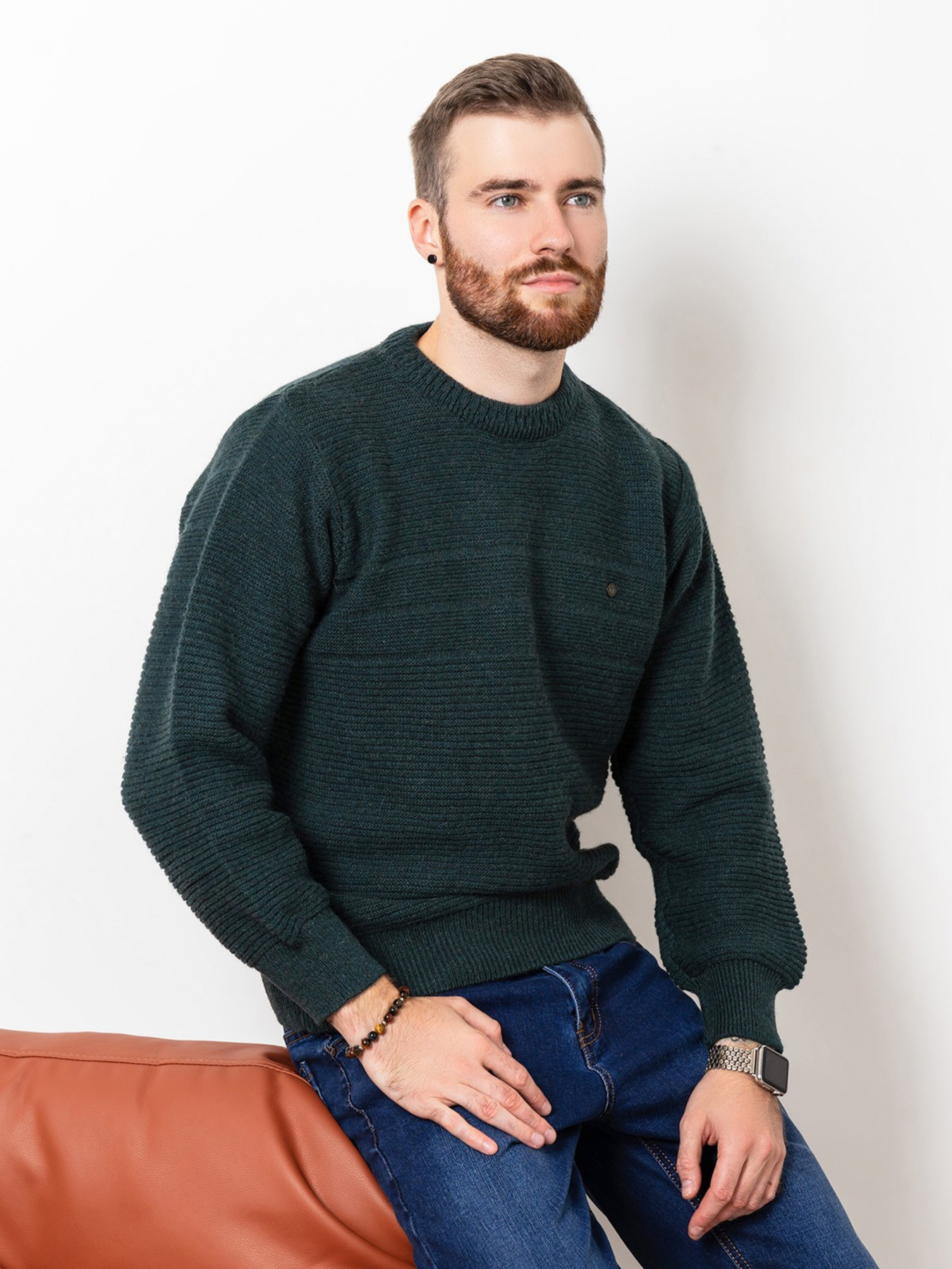 Джемпер ISSA Plus модель GN4-80_green. Джемпер ISSA Plus модель GN4-80_green. Фото