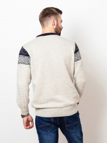 Джемпер ISSA Plus модель GN4-81_greyblue. Фото