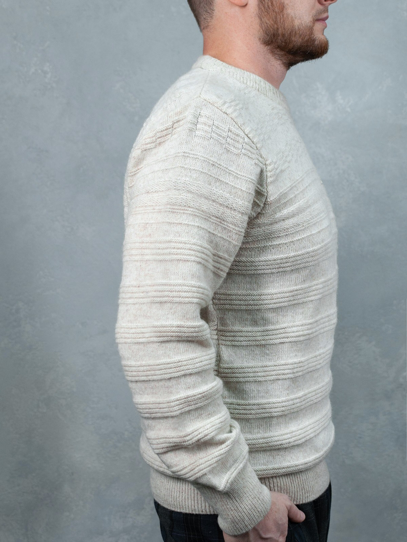 Джемпер ISSA Plus модель GN4-84_beige. Фото