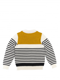 Джемпер плетеный полосатый желто-черный модель 72-17-001 Фото