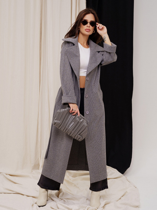 Пальто ISSA Plus модель 13541_grey. Фото