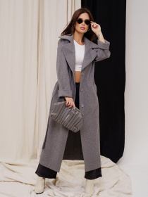 Пальто ISSA Plus модель 13541_grey. Фото