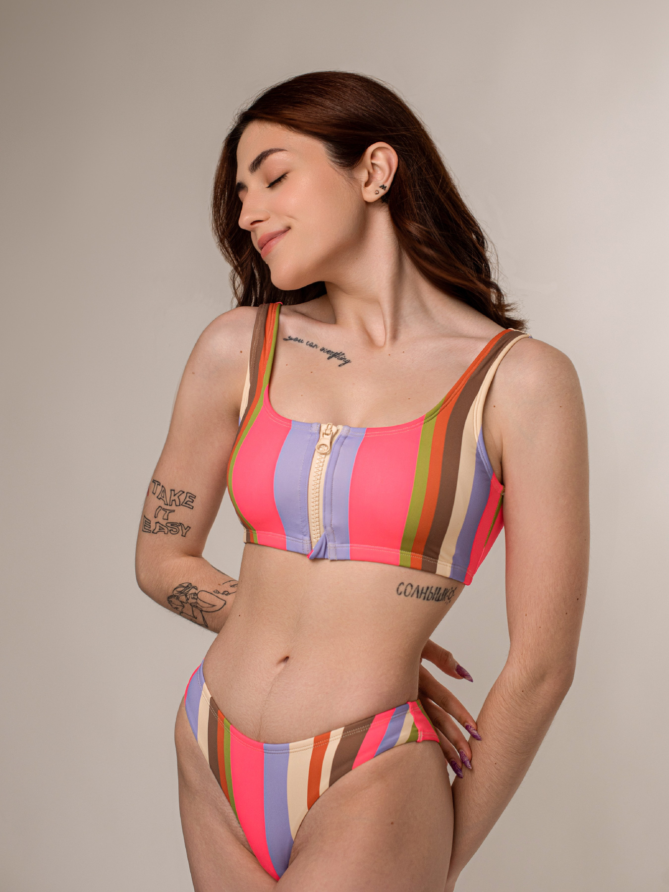 Верх купальника Brabrabra модель SO226466_colorstrips Фото