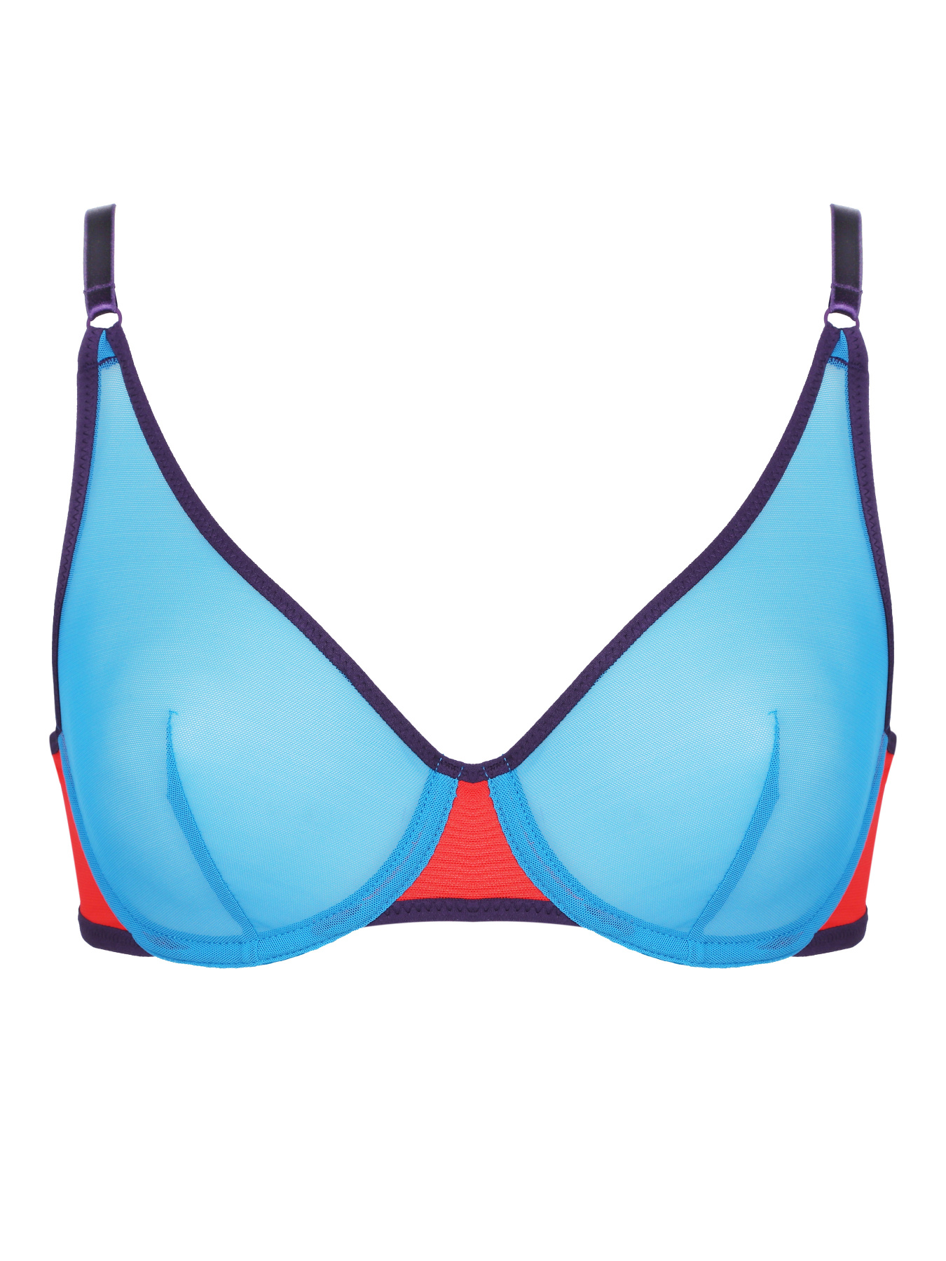 Бюстгальтер Brabrabra модель SLZ22301006_bluewithred Бюстгальтер Brabrabra модель SLZ22301006_bluewithred Фото