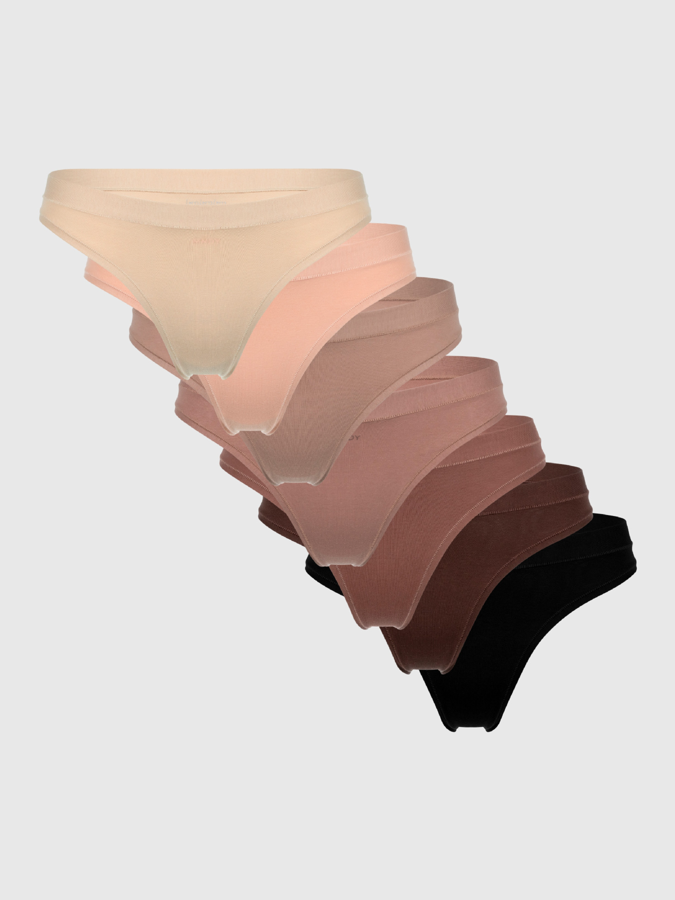 Набір трусів Brabrabra модель SLZ24602002_sand-cream-nude-darknude-beige-brown-black Фото