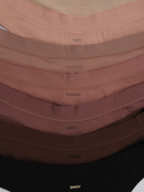 Набір трусів Brabrabra модель SLZ24602002_sand-cream-nude-darknude-beige-brown-black Набір трусів Brabrabra модель SLZ24602002_sand-cream-nude-darknude-beige-brown-black Фото