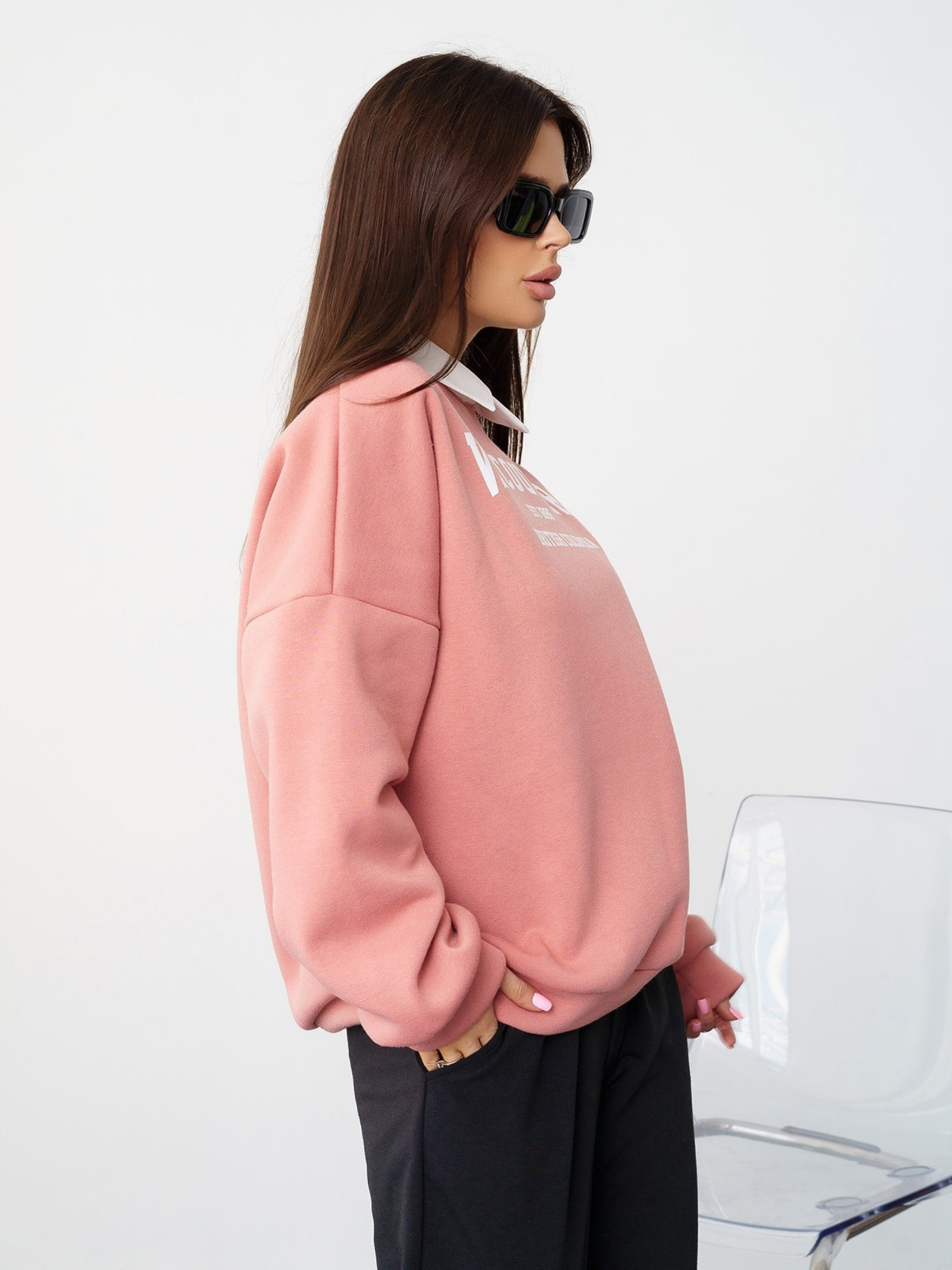 Свитшот ISSA Plus модель SA-427_peach Фото