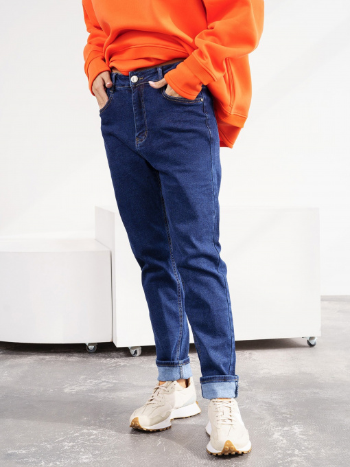 Джинсы мом ISSA Plus модель WN20-312_blue Фото