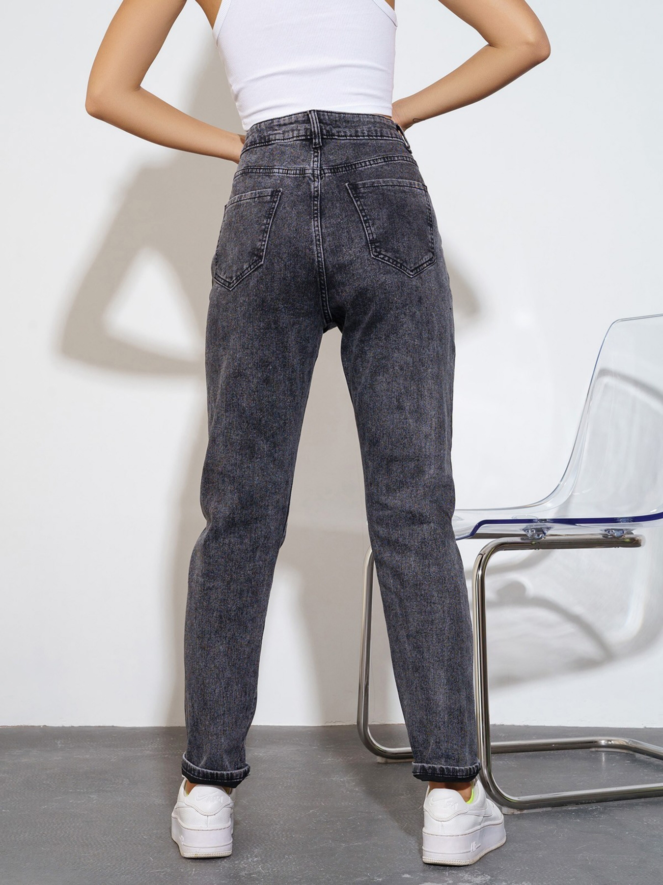 Джинси мом ISSA Plus модель WN20-313_grey Фото