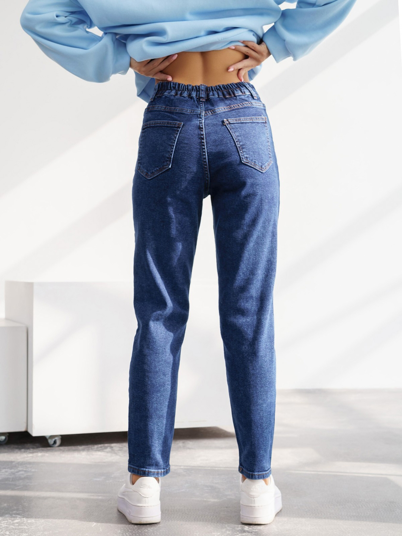 Джинсы мом ISSA Plus модель WN20-314_blue Фото