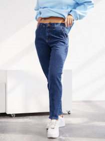 Джинсы мом ISSA Plus модель WN20-314_blue Фото