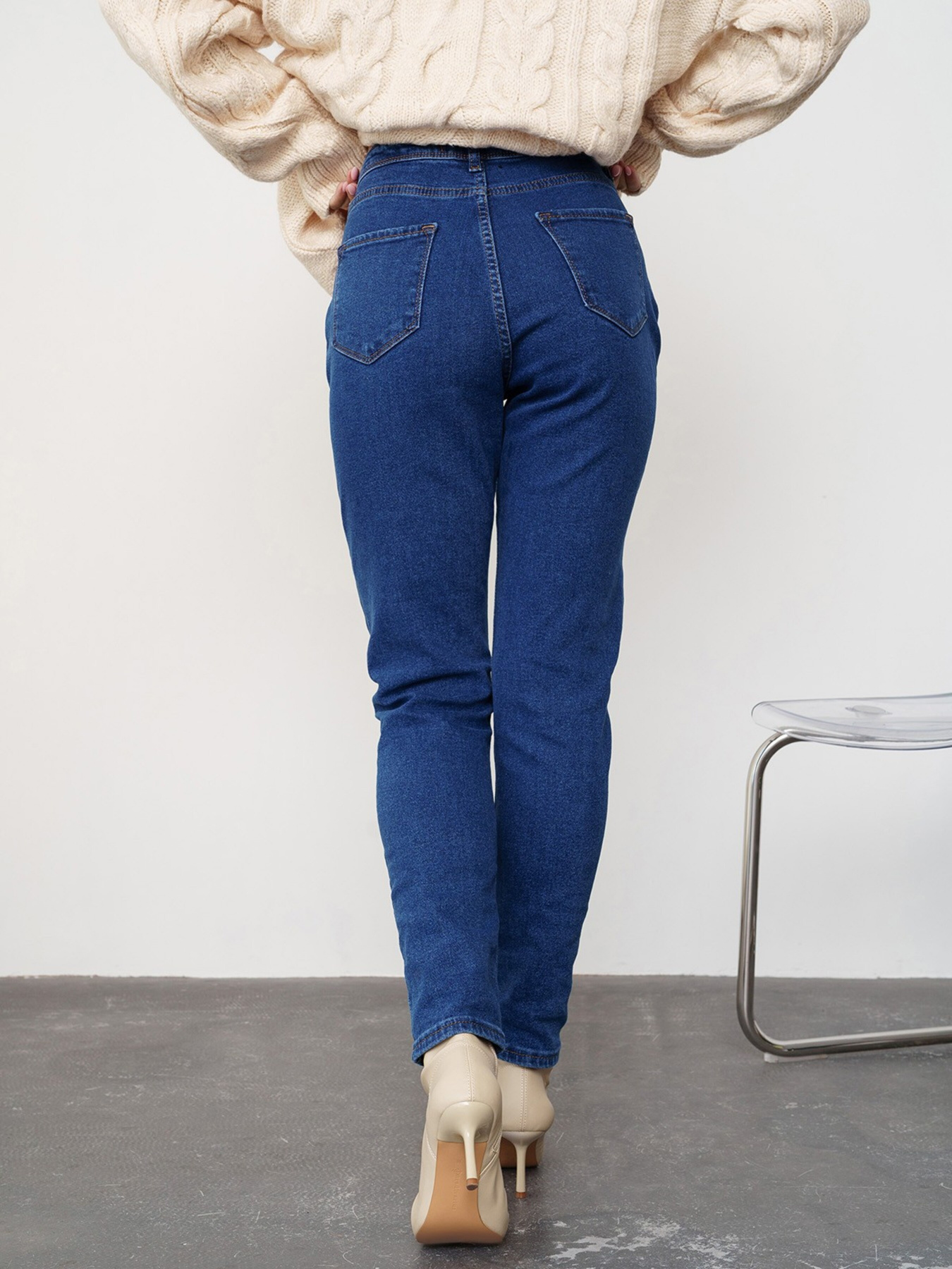 Джинсы мом ISSA Plus модель WN20-319_blue Фото