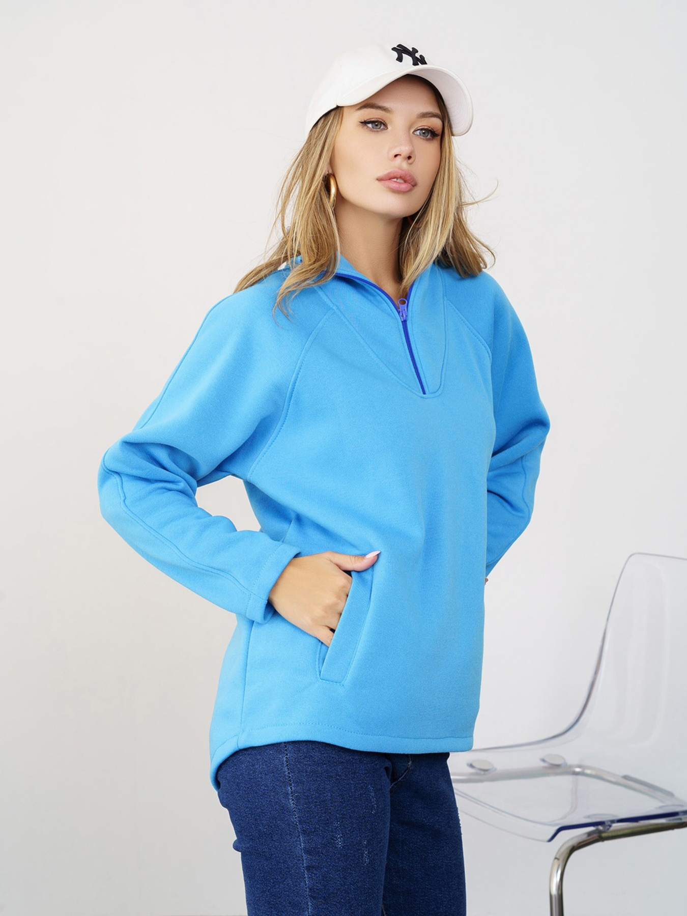 Кофта ISSA Plus модель 13564_blue Фото