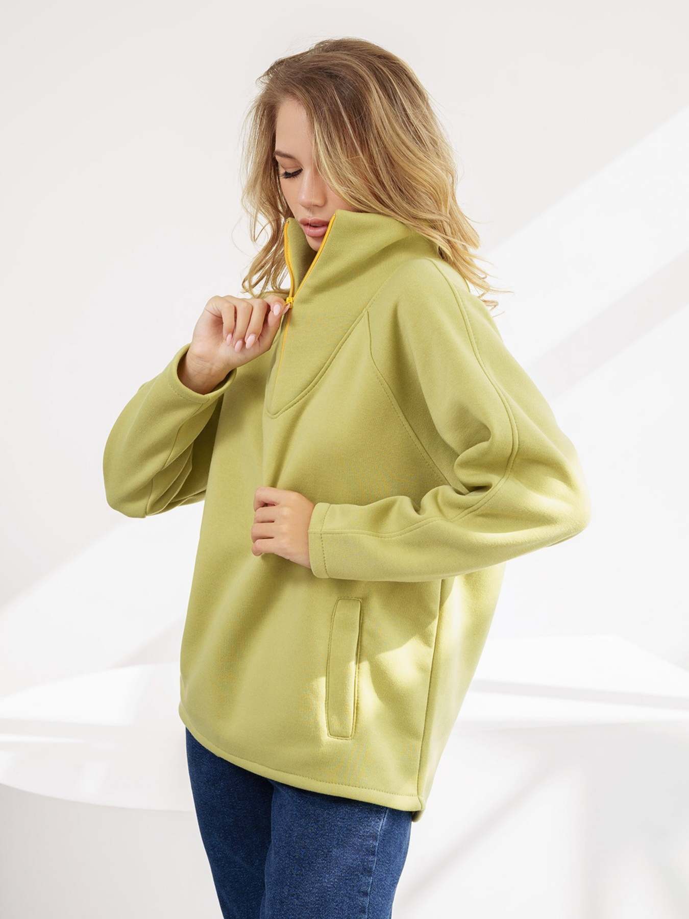 Кофта ISSA Plus модель 13564_olive Фото