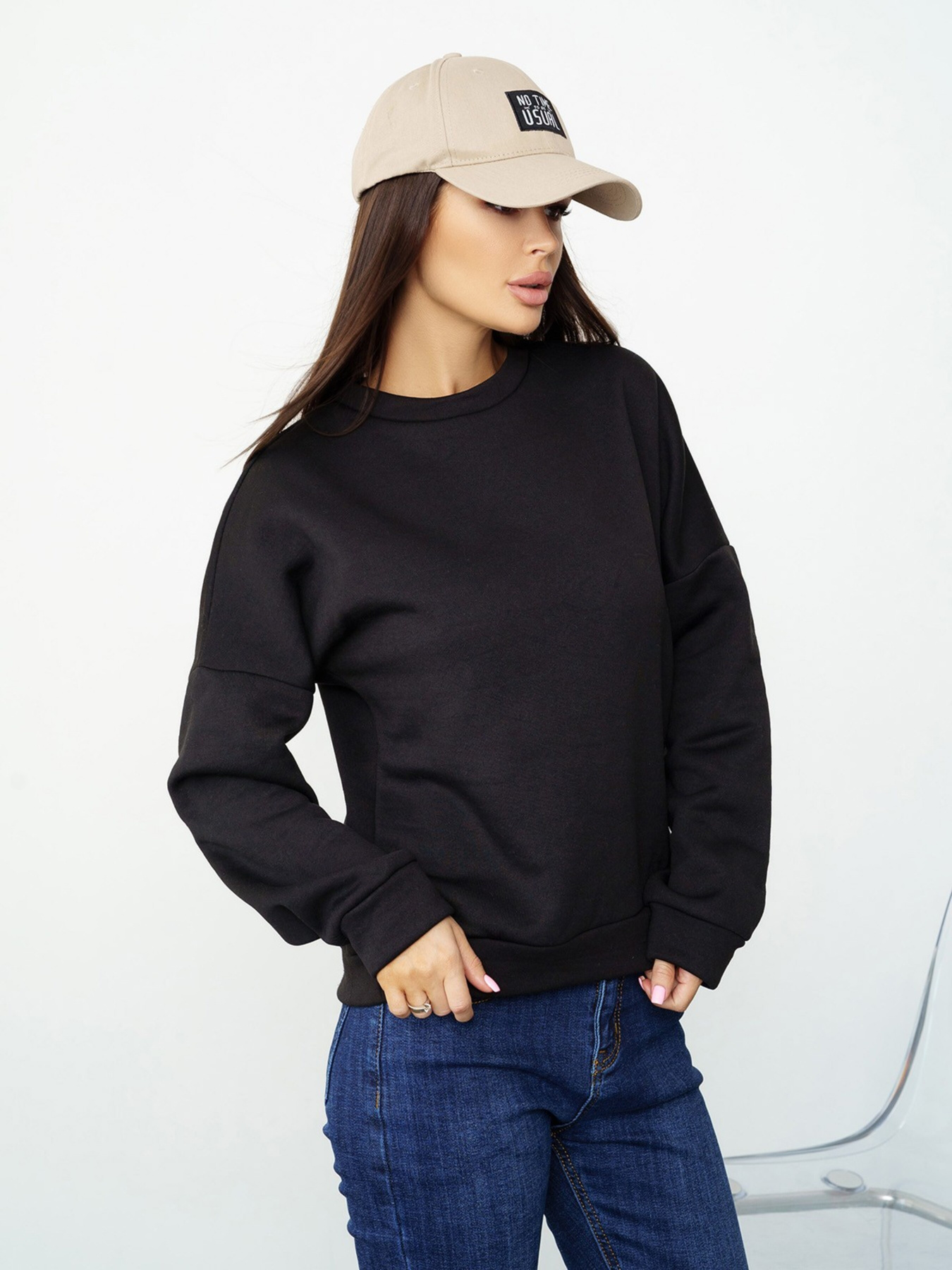 Світшот ISSA Plus модель SA-428_black Світшот ISSA Plus модель SA-428_black Фото