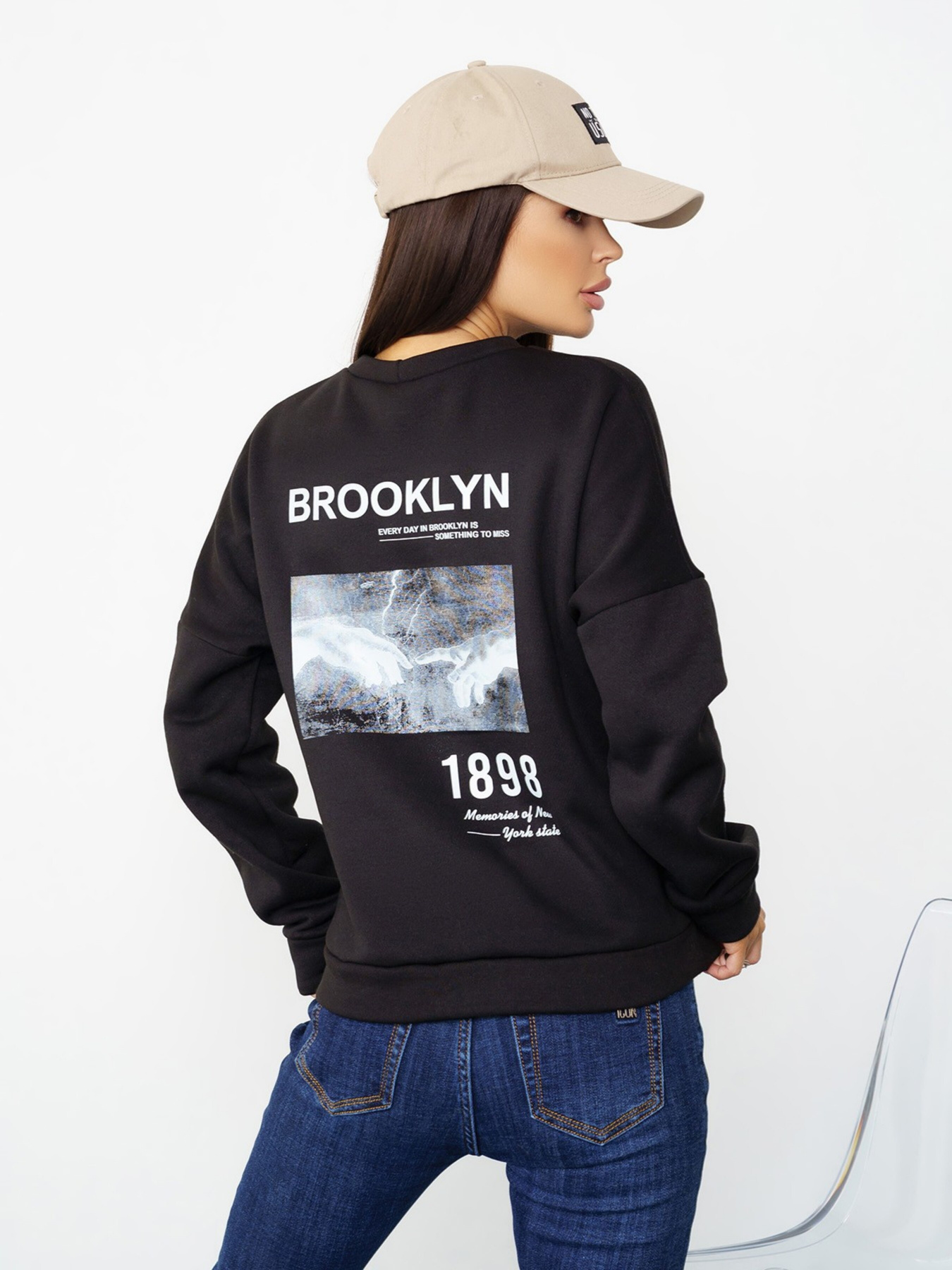 Світшот ISSA Plus модель SA-428_black Світшот ISSA Plus модель SA-428_black Фото