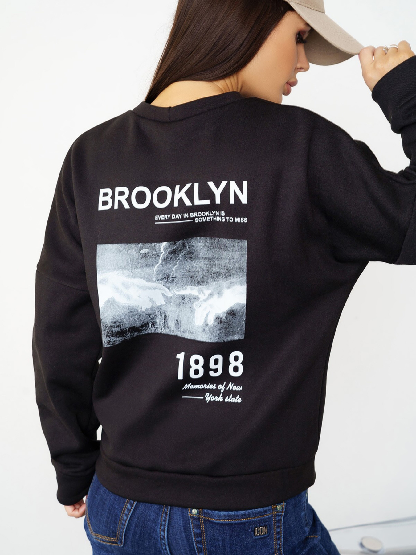 Світшот ISSA Plus модель SA-428_black Світшот ISSA Plus модель SA-428_black Фото