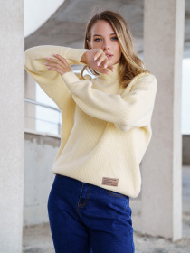 Свитер ISSA Plus модель WN20-322_beige Фото