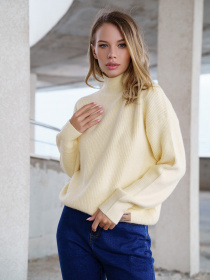 Свитер ISSA Plus модель WN20-322_beige Свитер ISSA Plus модель WN20-322_beige Фото