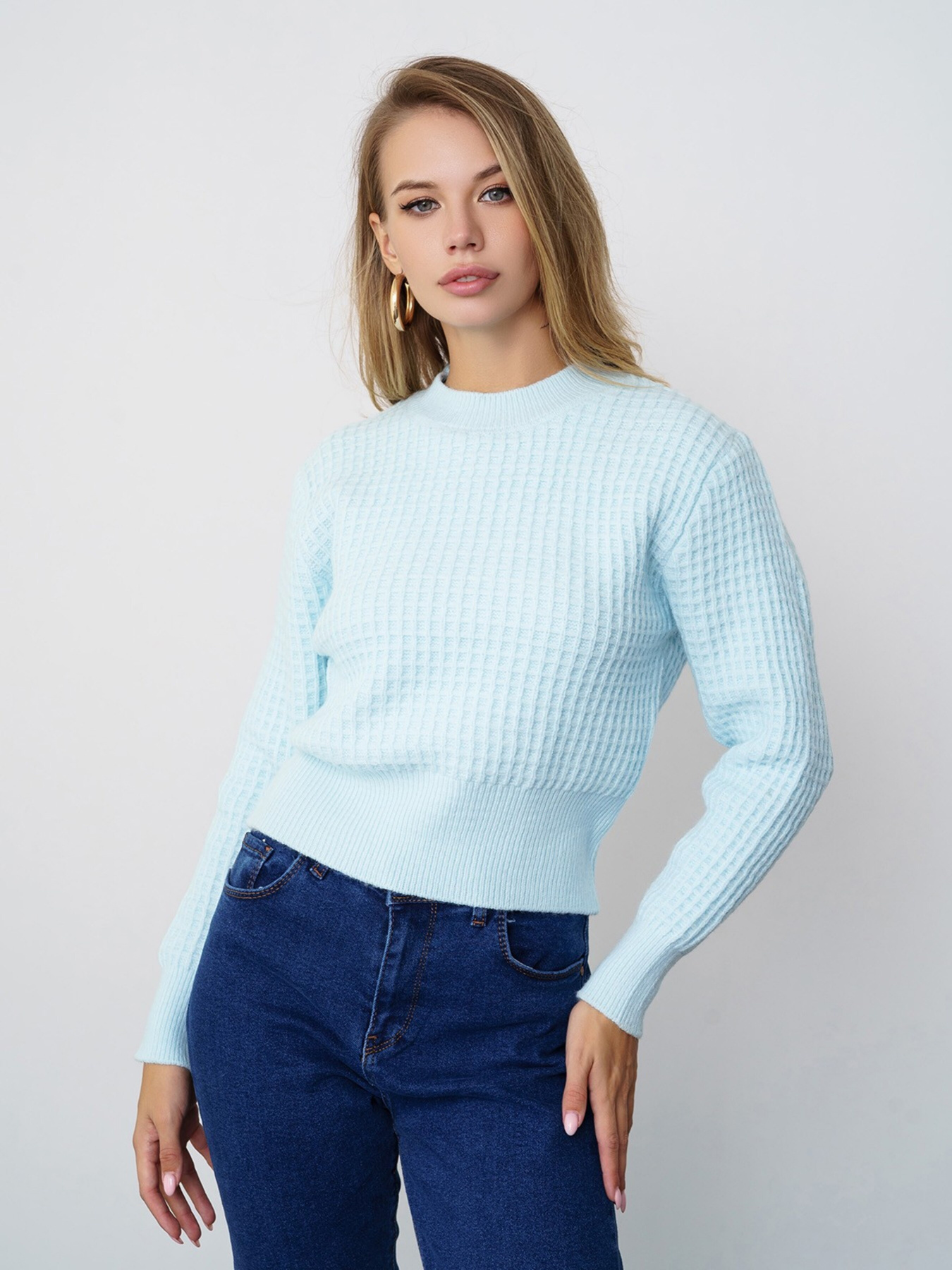 Свитер ISSA Plus модель WN20-323_blue Фото