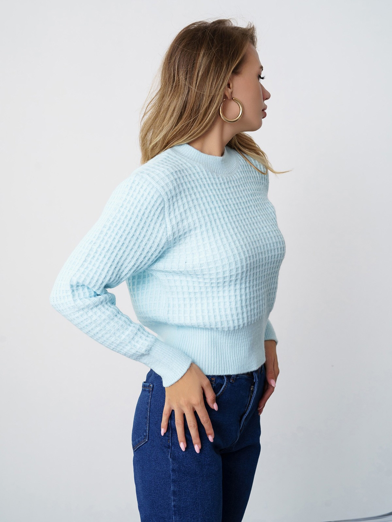 Светр ISSA Plus модель WN20-323_blue Светр ISSA Plus модель WN20-323_blue Фото