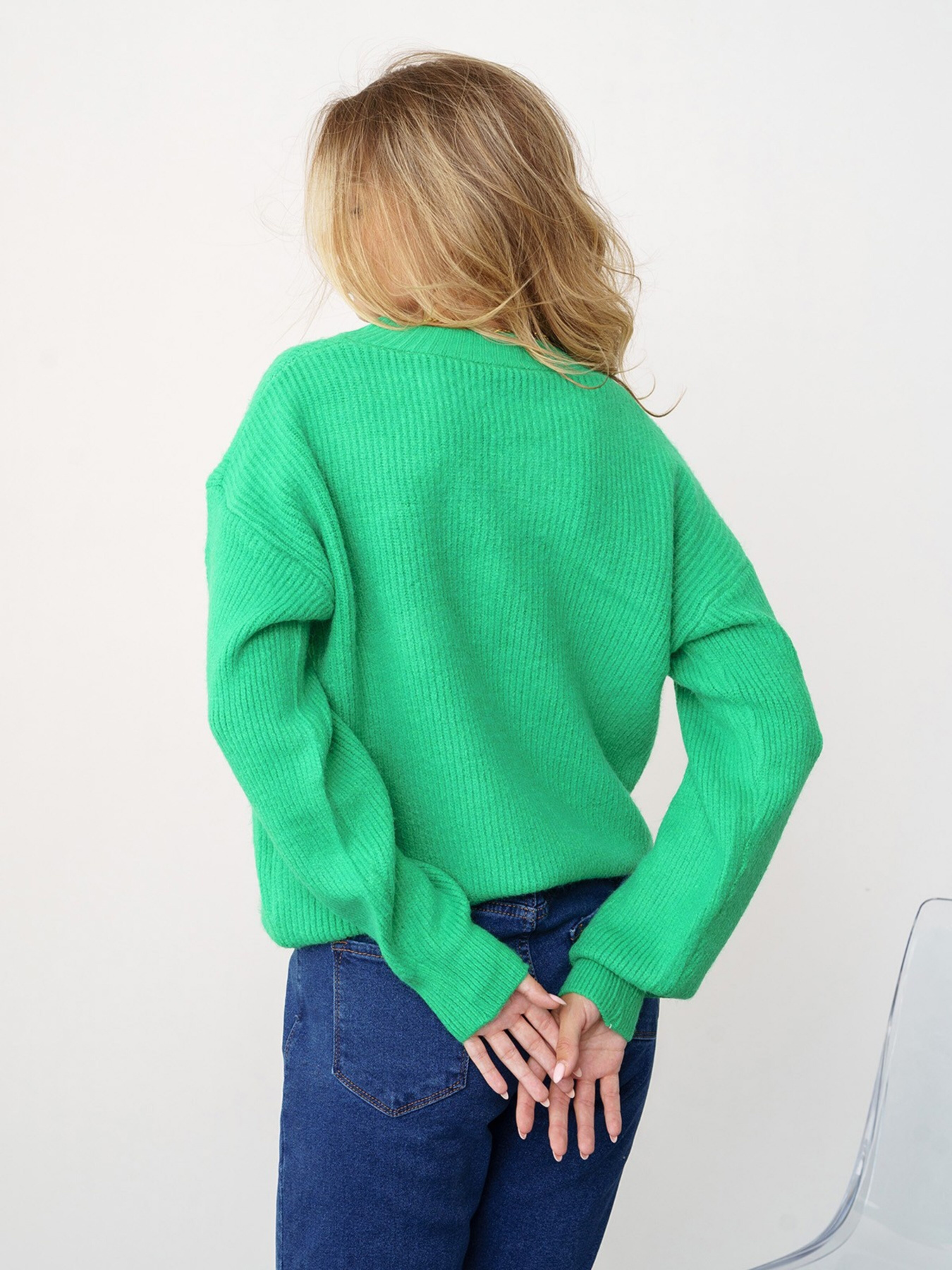 Светр ISSA Plus модель WN20-324_green Светр ISSA Plus модель WN20-324_green Фото