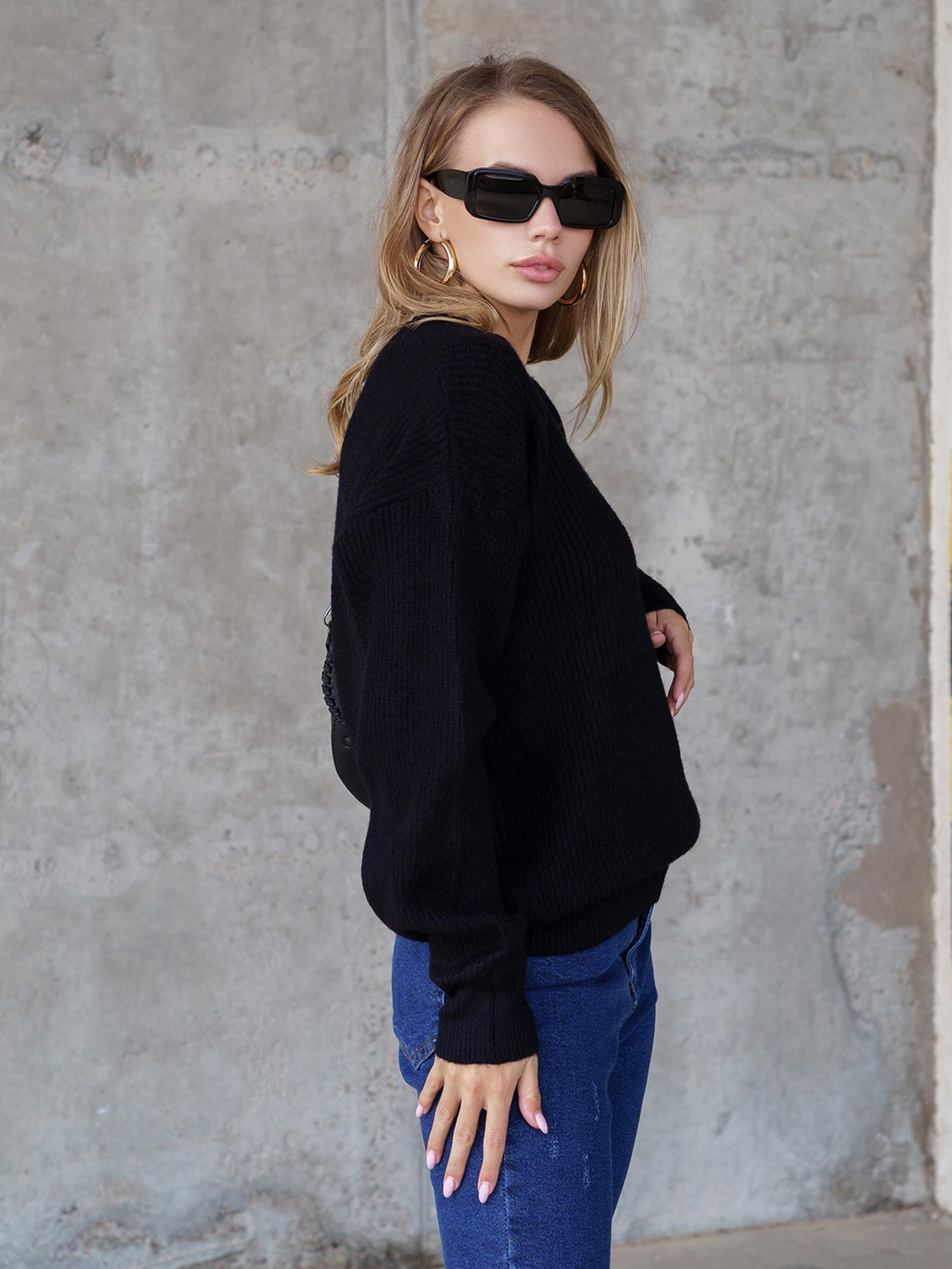 Свитер ISSA Plus модель WN20-324_black Фото