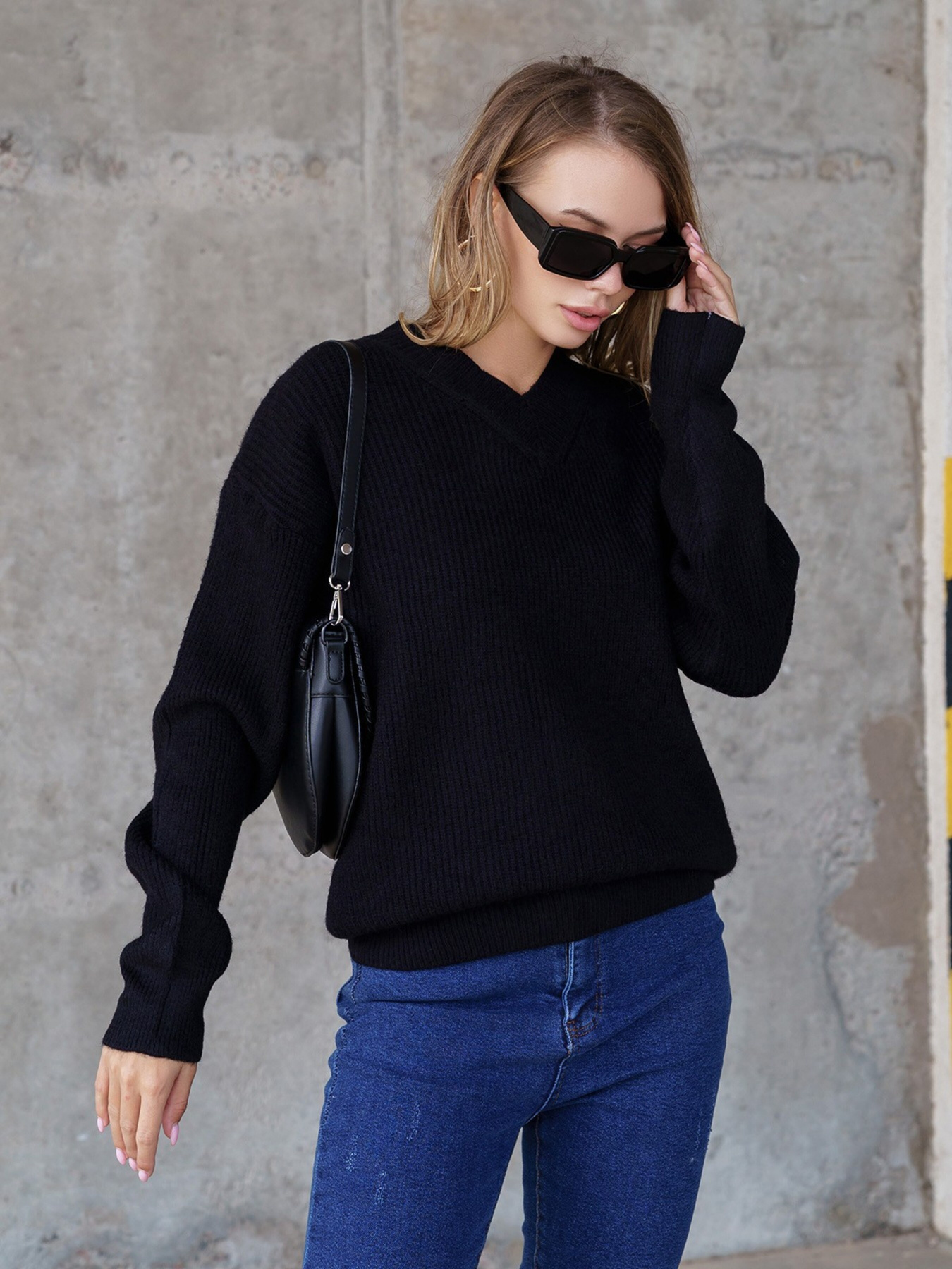 Свитер ISSA Plus модель WN20-324_black Фото