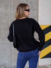 Свитер ISSA Plus модель WN20-324_black Фото