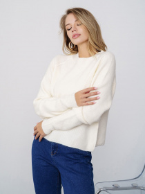 Светр ISSA Plus модель WN20-326_milky Фото