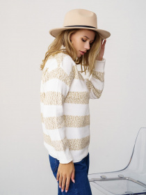 Свитер ISSA Plus модель WN20-331_whitebeige Фото