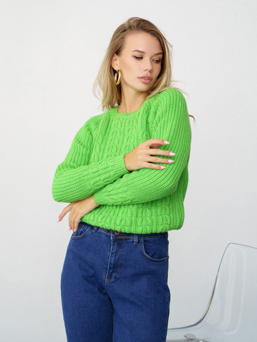 Свитер ISSA Plus модель WN20-334_lightgreen Фото