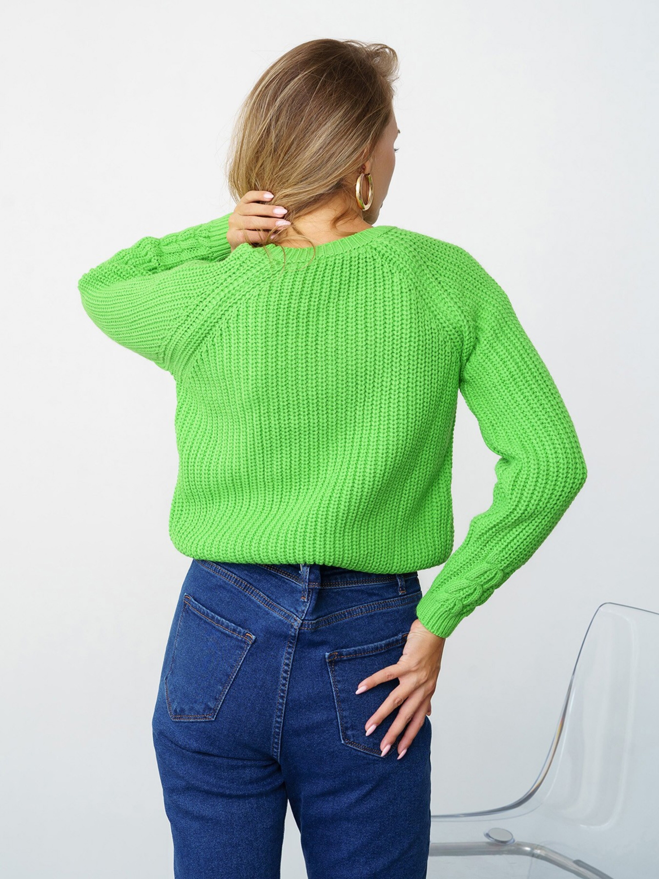 Свитер ISSA Plus модель WN20-334_lightgreen Фото